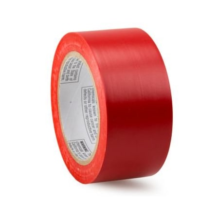 Accuform Pipe Marking Tape, SelfAdhesive, Red, 2 in Width, 108 ft Length, 6 mil Thickness, Vinyl PTM623RD